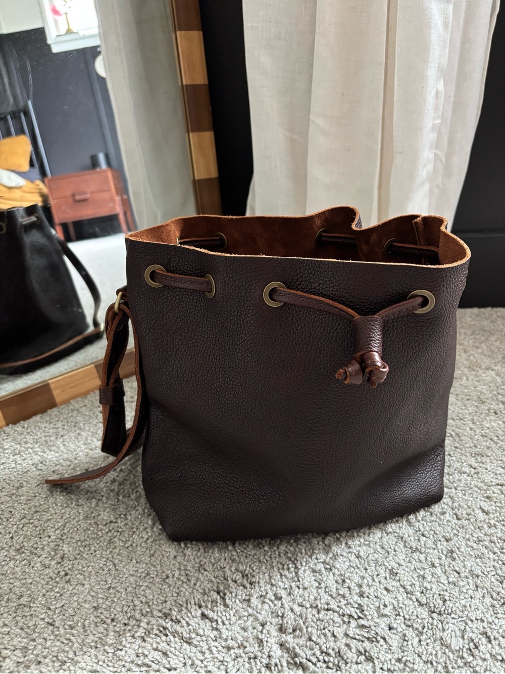 Portland Leather Goods Bucket Bag, coldbrew L